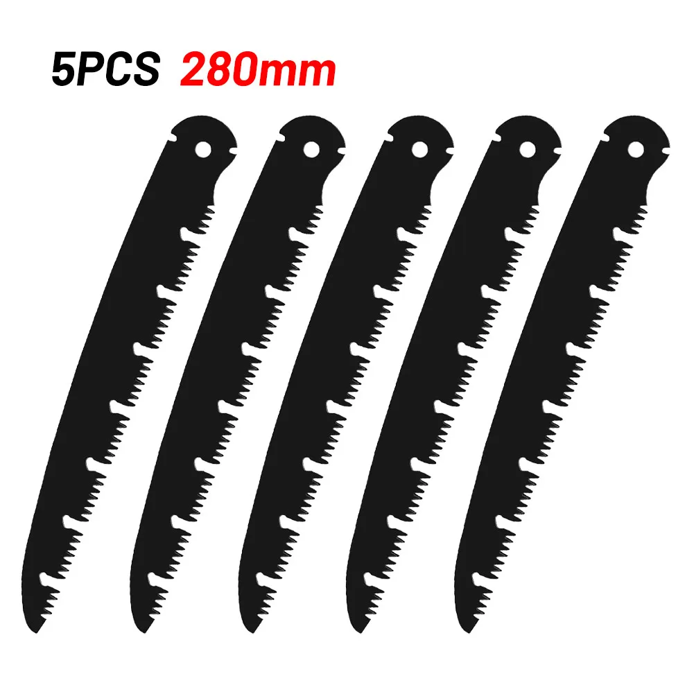 

5PCS 210/240/280mm Folding Saw Blade Duty Extra Long Blade Hand Saw SK5 Japanese Saw Blade Hacksaw Garden Pruning Trimming Tool