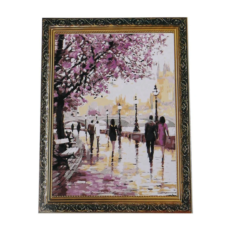 2 набора DIY масляной краски ing Paint по номеру Kit-Рисование с кистями краска 16X20 дюймов