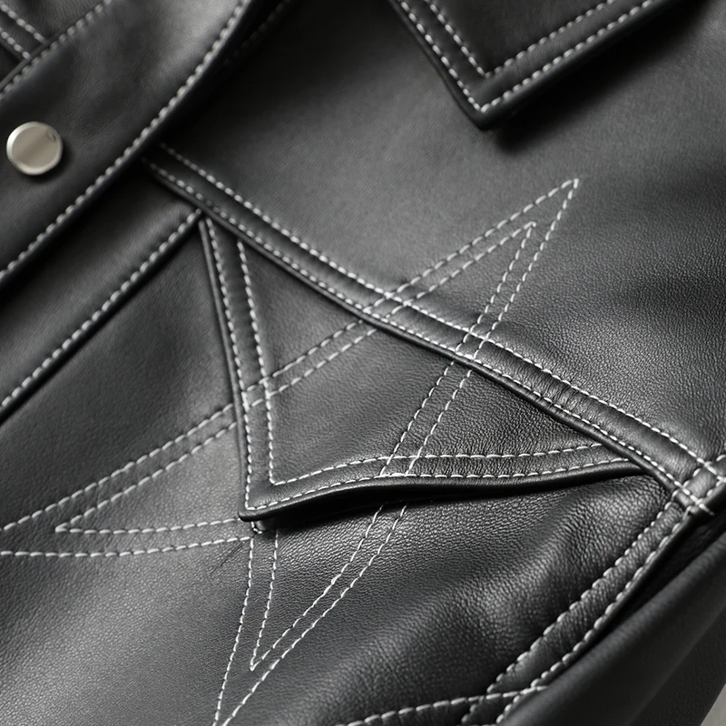 

JCHB 2021 leather jacket for Leather Women new autumn and winter fashion loose sheepskin short casual motorcycle leather jacket