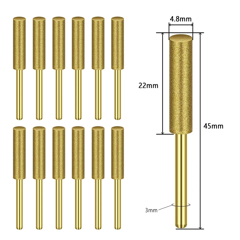 Алмазная точилка для бензопилы комплект из 12 насадок цепной пилы насадки