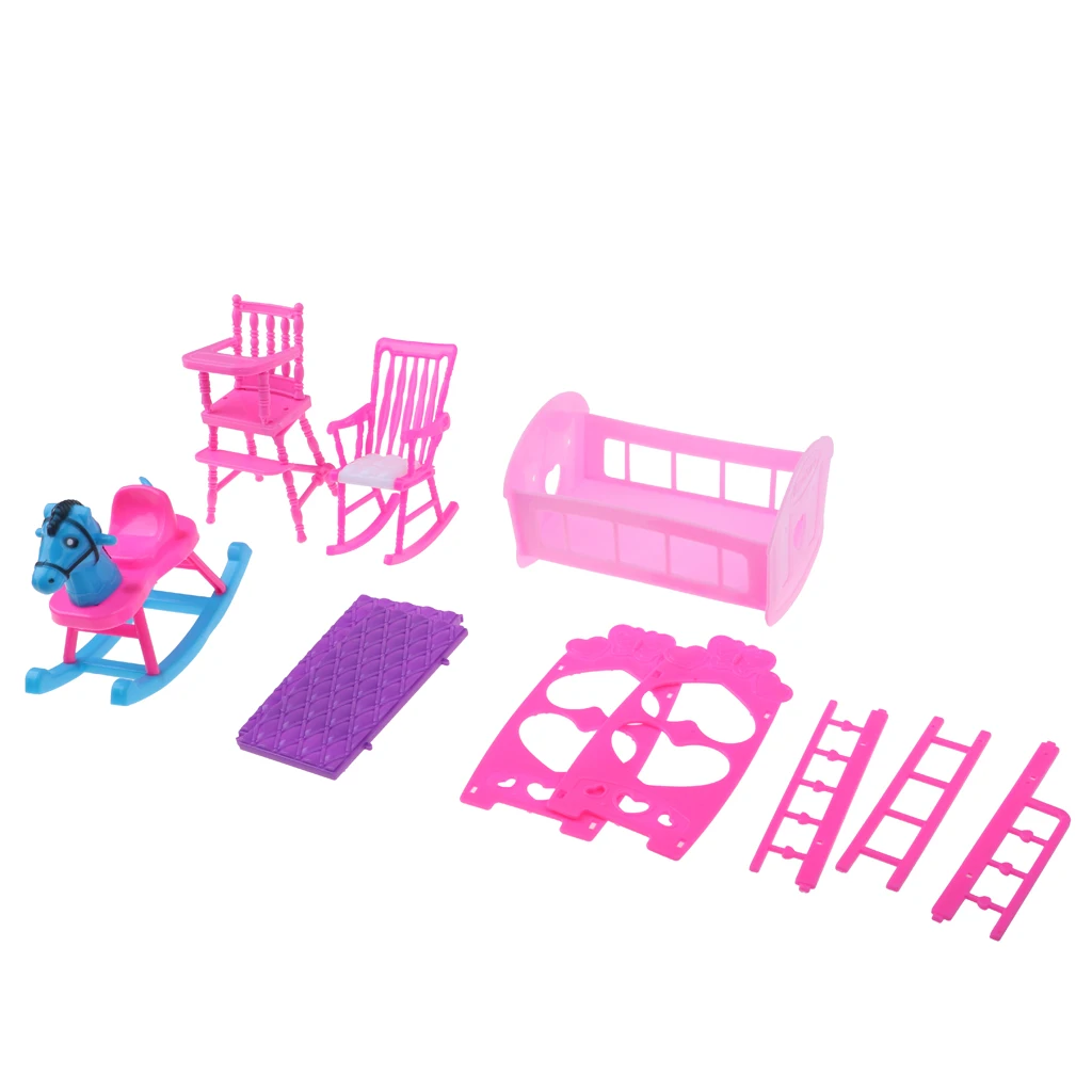 

4 Pieces Plastic Nursery Room Accessory Decoration for Dolls House