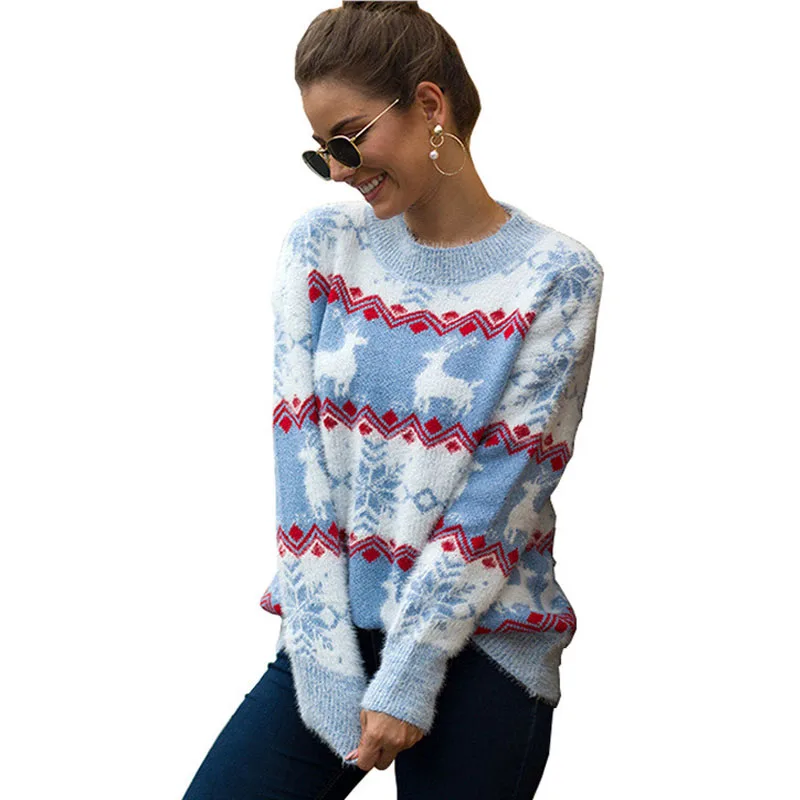 Уродливый Рождественский свитер для женщин винтажный Забавный Веселый вязаный с