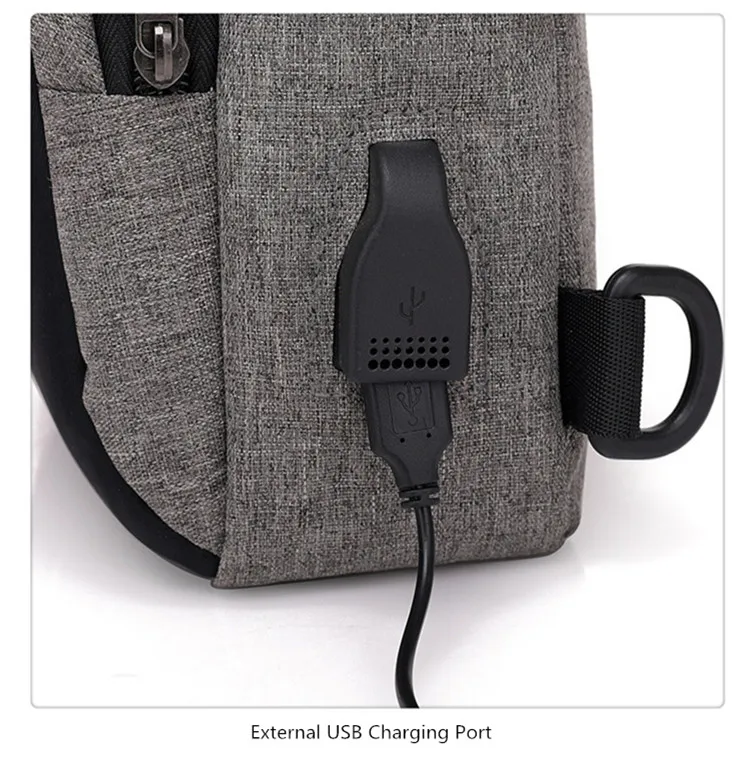 UOSC маленькая USB зарядка Одна сумка на плечо мужские сумки-мессенджеры мужские водонепроницаемые нагрудные сумки на лямках новые сумки через плечо