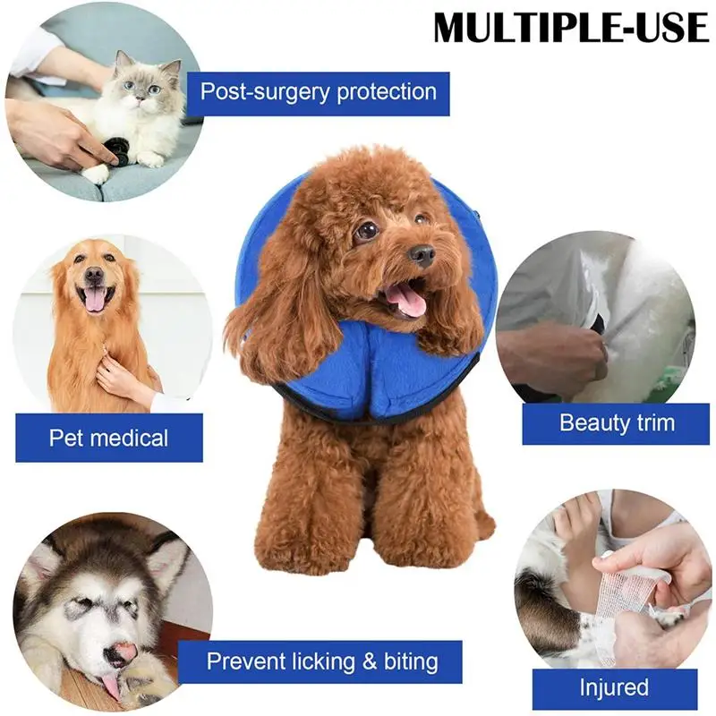 

Pet Protective Inflatable Collar Soft Dog Cone for Dogs and Cats Pet Recovery Collar Prevent Dogs from Biting Scratching