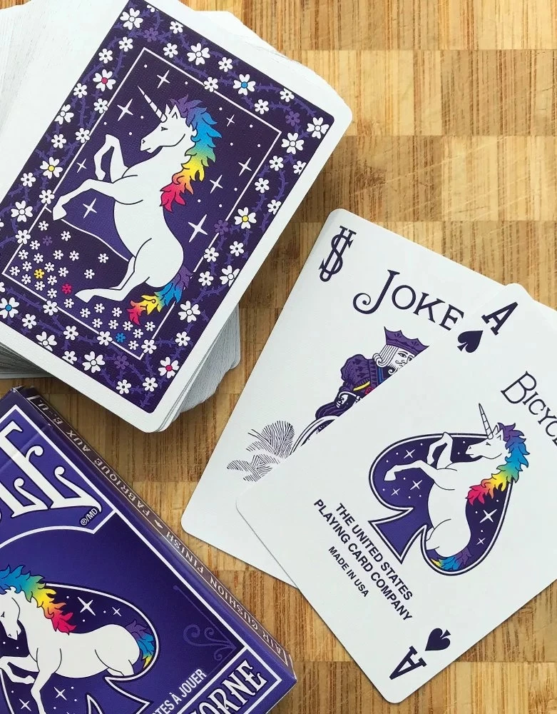 

2 Decks Bicycle Unicorn Playing Cards Poker Size Custom Limited Edition Magic Card Games Magic Tricks Props for Magician