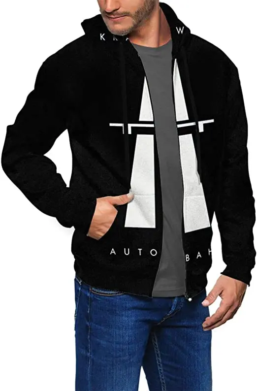 

Men Athletic Full Zip Sweatshirt Active Hoodie Jacket retro t shirt harajuku