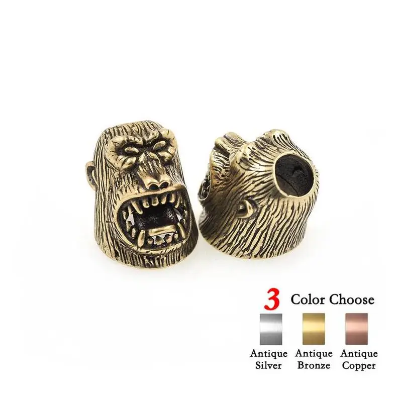 Веревка маска кулон Бусины Шлем металл античный рык орангутанг ремешок Череп