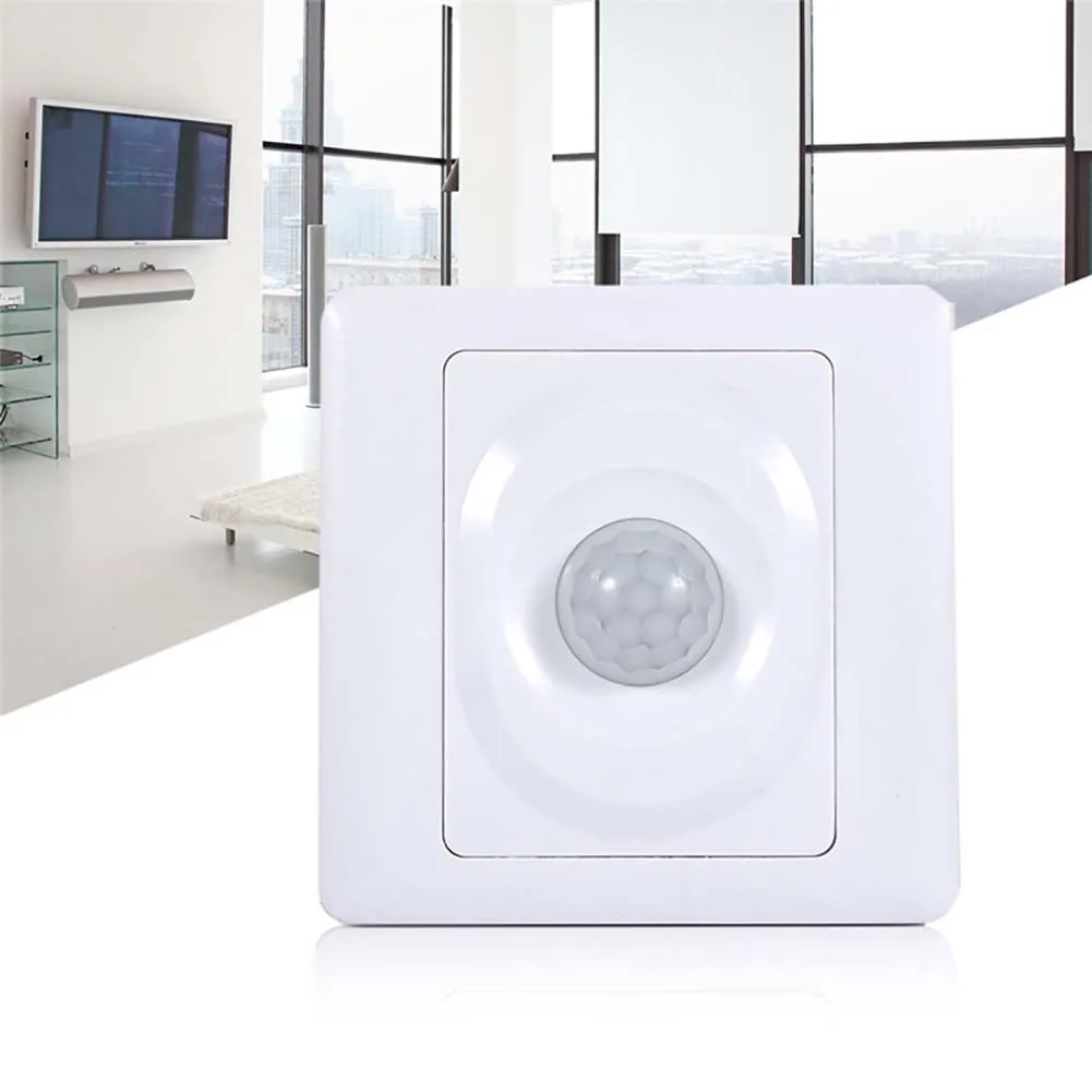 

220V Automatic Infrared PIR Body Motion Sensor Switch Wall Mount LED Night Light For Garage Stairs Corridor No Flickering