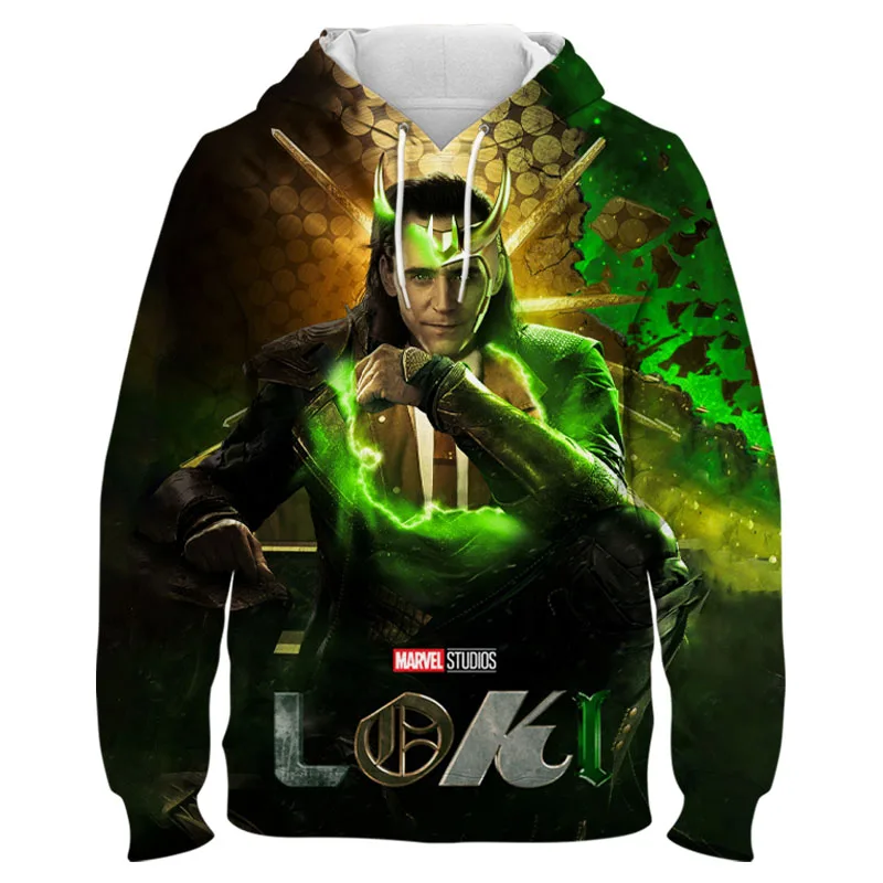 

New Marvel Tv LOKI Hoodies Men Kawaii Disney God of Mischief 3D Graphic Streetwear Funny Cartoon Unisex Loki Sweatshirts Male