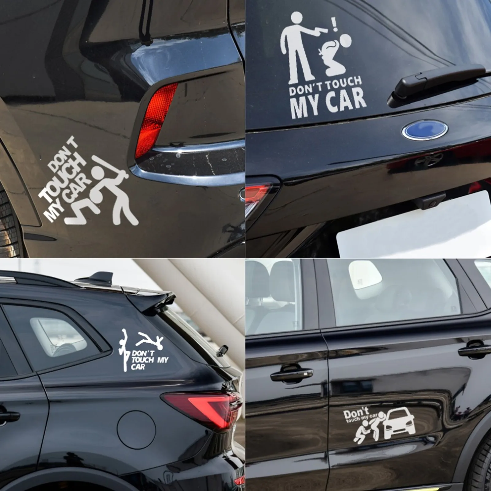 Наклейка на окно автомобиля мотоцикла не прикасайтесь к моему кузову|Наклейки