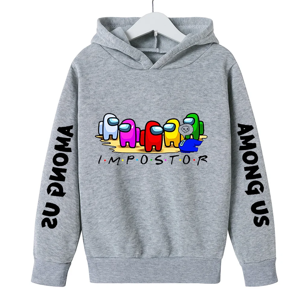 

Among Our Hoodies Boys Girls Long Sleeve Sweatshirt Kids Streetwear Harajuku Alphabet Print Pattern 3-14 Year Old Pullover