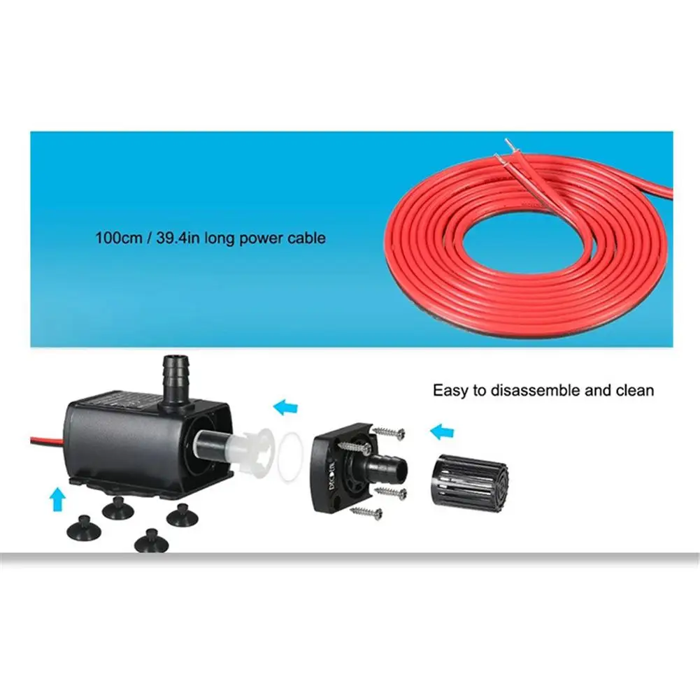 Л/ч мини водяной насос для дайвинга DC 12 В пруда аквариума фонтана Электрический