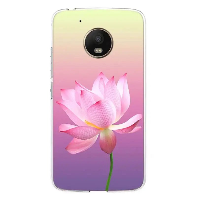 Чехол для телефона с изображением цветов розы лотоса для Motorola Moto G7 G6 G5S G5 E4 Plus G4 E5 Play power EU Подарочный чехол с рисунком