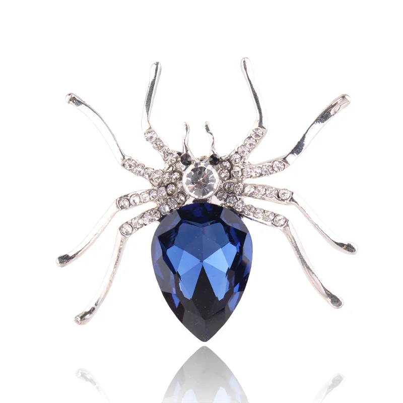 TODOX новая брошь оригинальный странный черный паук Хрустальное стекло изысканные