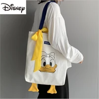 fashion disney trend new shopping bag mickey donald duck portable canvas bag ladies simple and cute one shoulder messenger bag