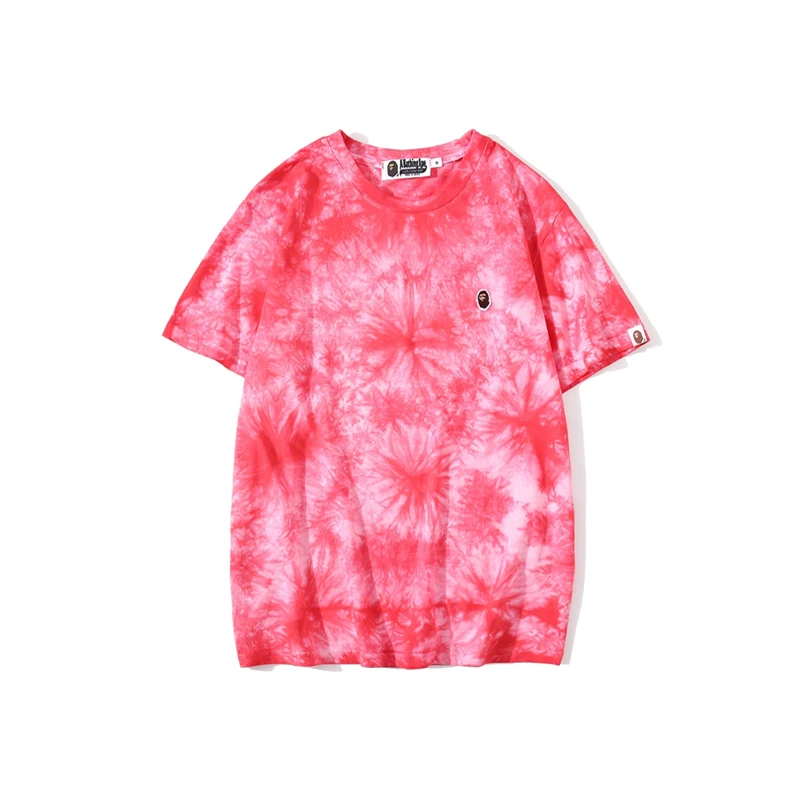

Vintage Hip Hop BAPEIN Tie-Dye T-shirt Female Summer Loose Student Short Sleeve Top Japanese Harajuku Casual All-Match Shirt