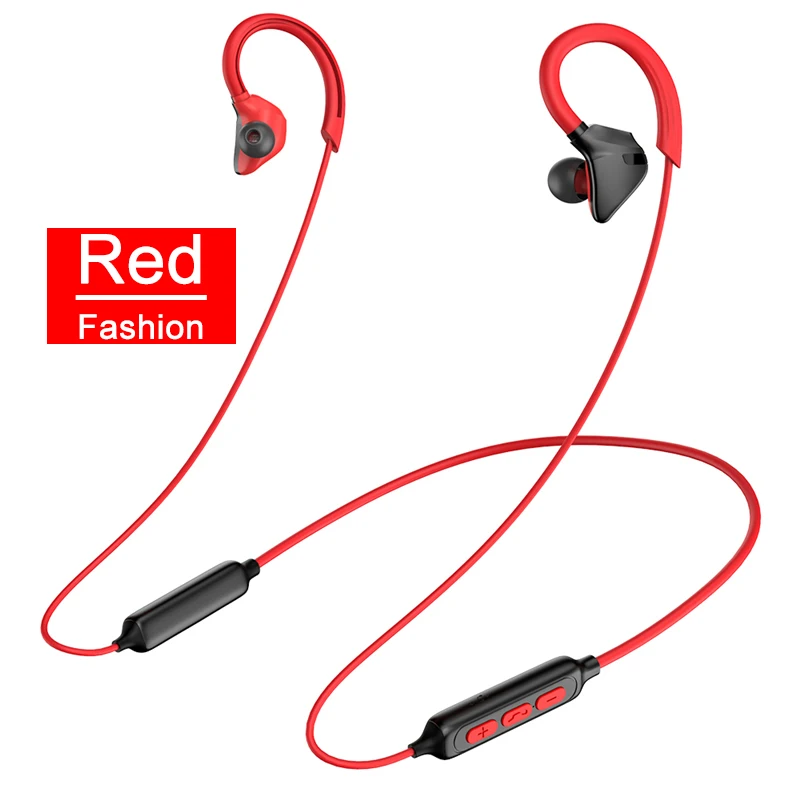 Red PTM Спортивные Bluetooth наушники, беспроводные наушники, высокое качество звука, беспроводная гарнитура для бега с микрофоном, Bluetooth наушники для телефона - Цвет: Red