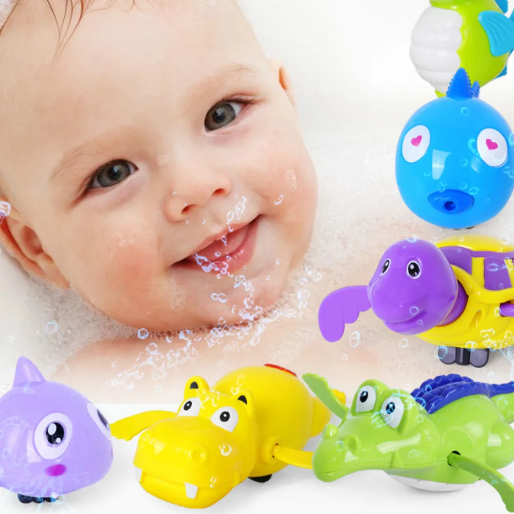 1 шт. случайные цвета Игрушки для ванны животные черепаха Акула детский душ