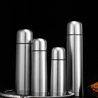 new double layer bullet shape thermos stainless steel bpa free water bottle vacuum flask drink bottle coffee mug for travel cup
