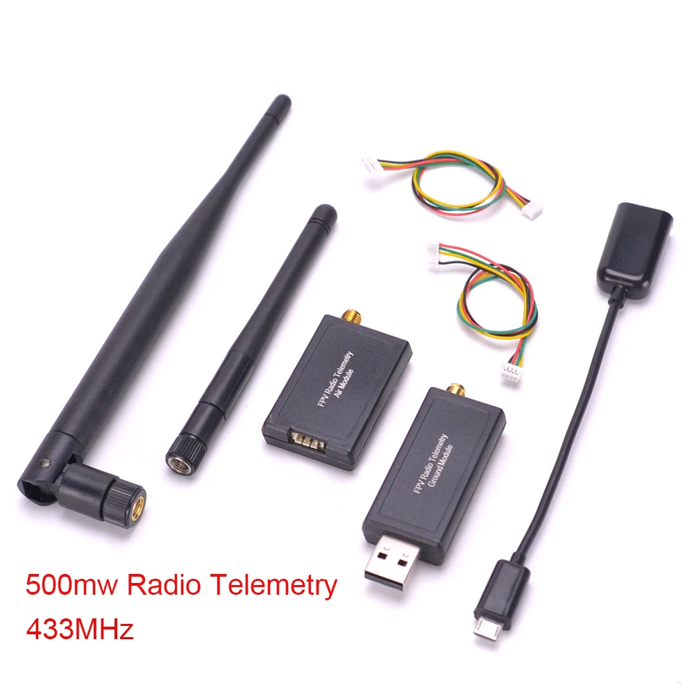 433mhz 500mw 3DR 100 мВт/500 МВт радиотелеметрия 433 МГц/915 МГц воздушно-наземный модуль передачи данных для APM 2,6 2,8 Pixhawk управления полетом - Цвет: 433mhz 500mw
