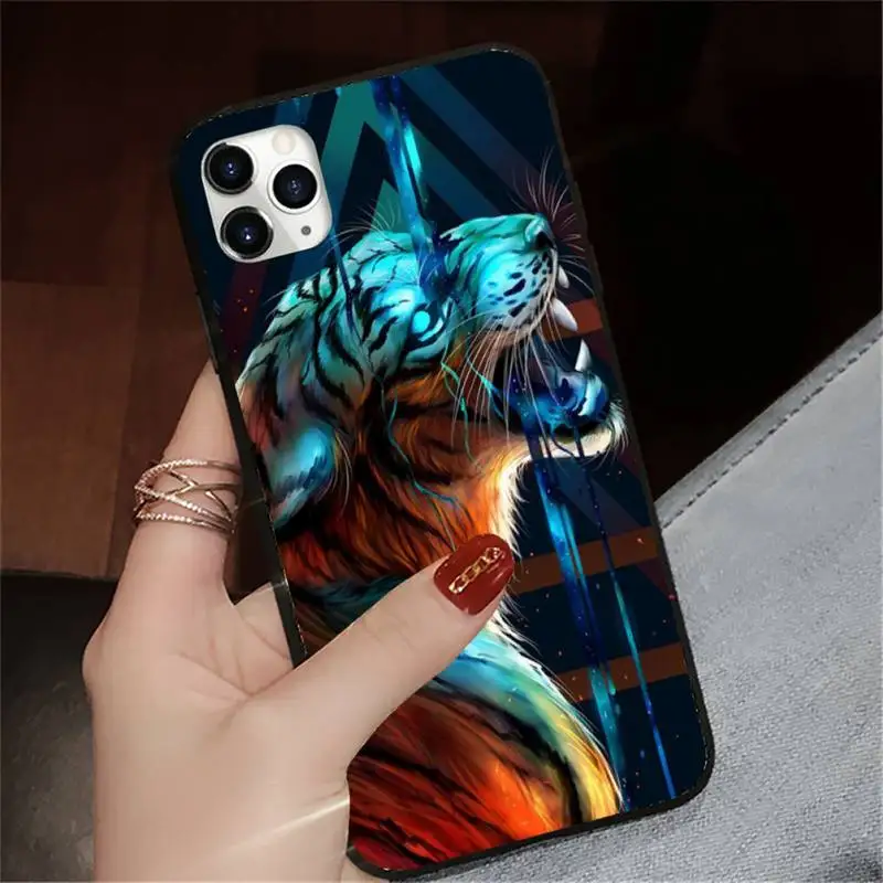 

Fashion Tiger Leopard Phone Case for iPhone 11 12 pro XS MAX 8 7 6 6S Plus X 5S SE 2020 XR