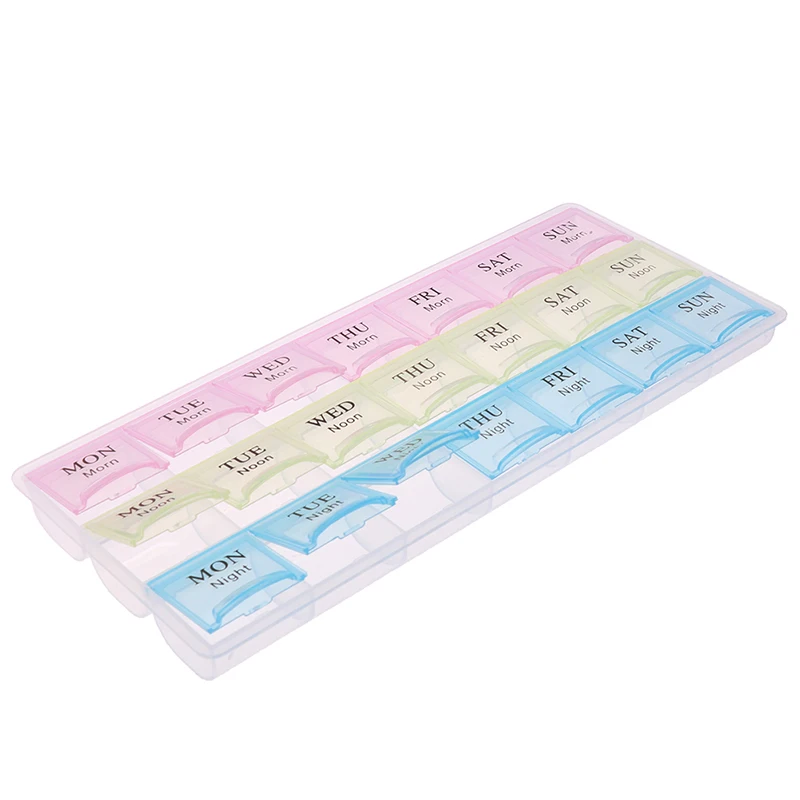 

1pcs Weekly 7 Days Candy Pill Case Medicine Tablet Dispenser Carry Pill Box Splitters Pill Storage Supplies