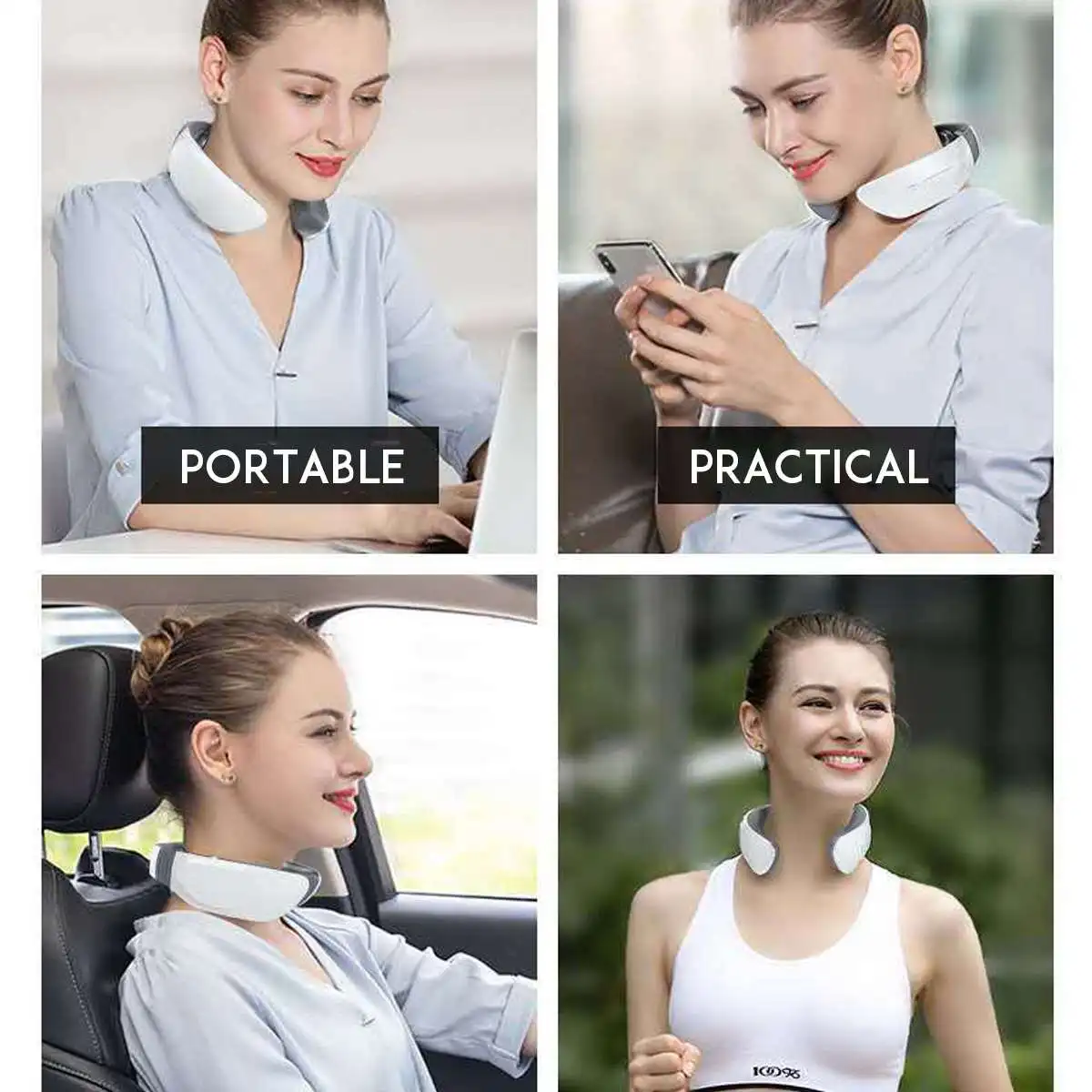 

Electric Neck Massager 3 Mode 9 Gears Adjustable Pain Relief Tool Health Care Relaxation Cervical Vertebra Physiotherapy Machine