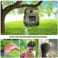 outdoor camping shower bag 20l water bag solar heating portable folding water storage bag bath bag shower head switchable
