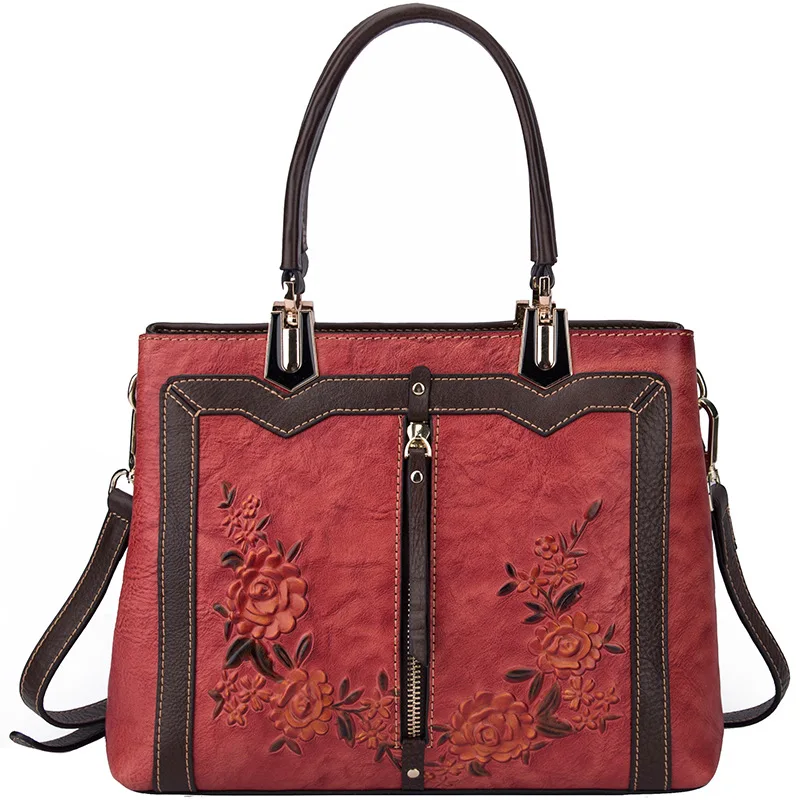 motaora womens bag retro genuine leather luxury handbags for women 2022 new handmade crossbody bag large capacity bags female free global shipping