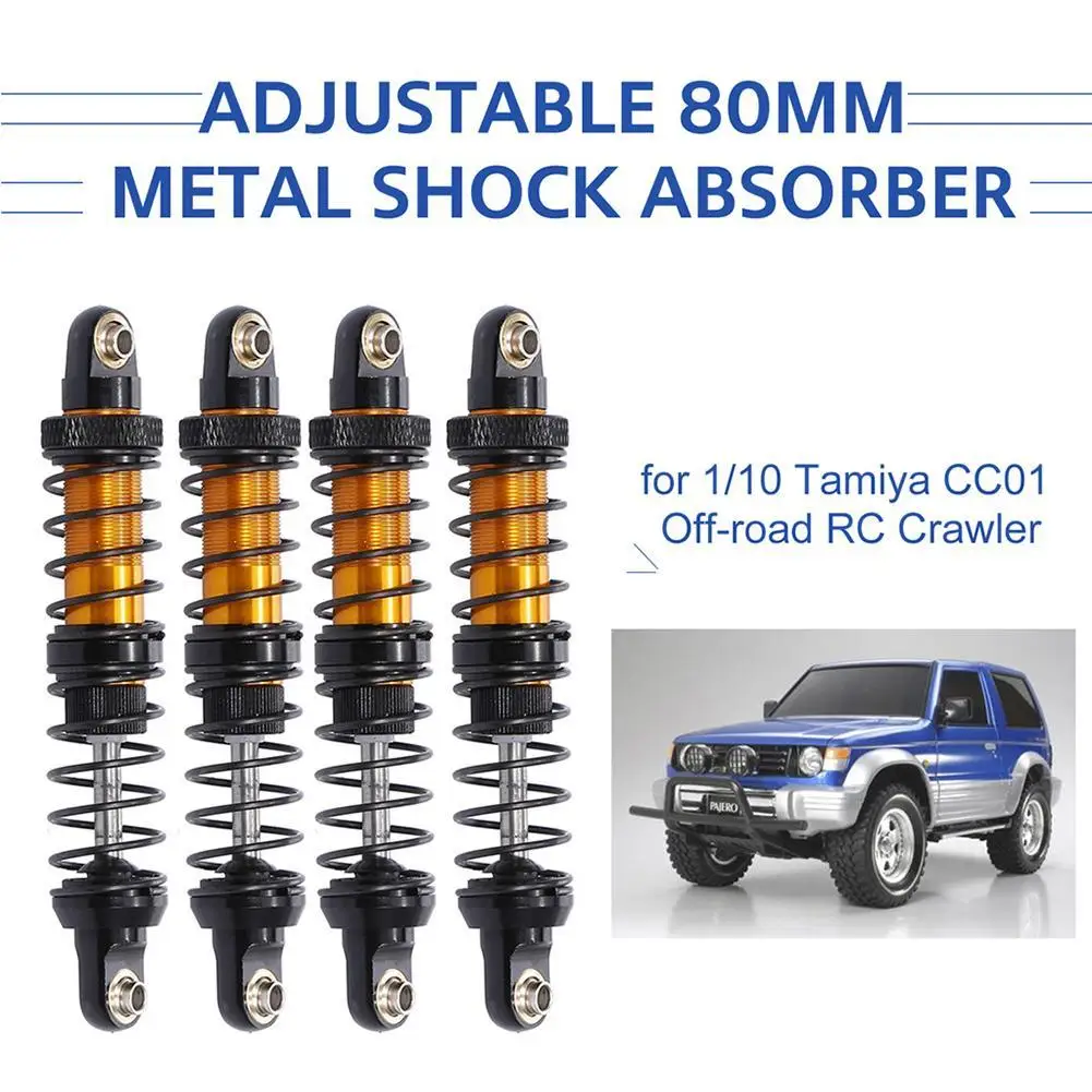 

4Pcs 80/90/100/110/120mm Universal Alloy Shock Absorber Damper for 1/10 RC Car