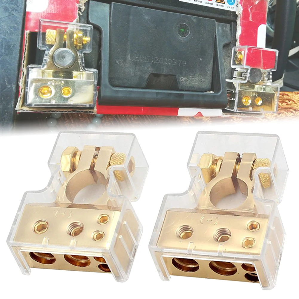 2 шт. автомобильный положительный зажим клеммы отрицательного аккумулятора с 4