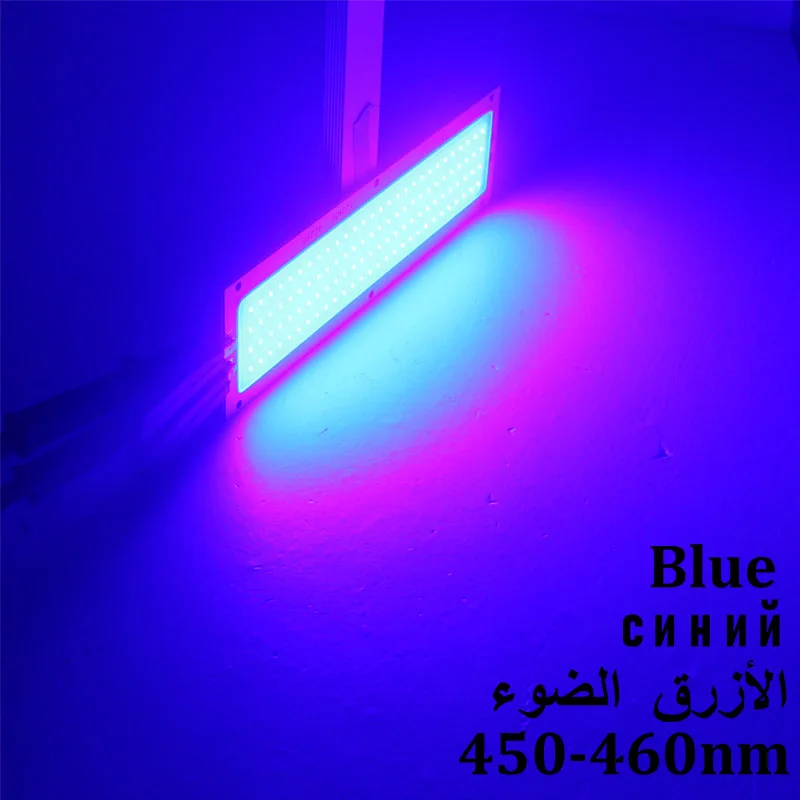 Blue 450-460nm 15 Вт cob led панель с лампочками 120*36 мм источник света с регулируемой яркостью красный Буле Теплый Природа холодный белый цвет с радиочастотным пультом дистанционного управления - Испускаемый цвет: Blue 450-460nm