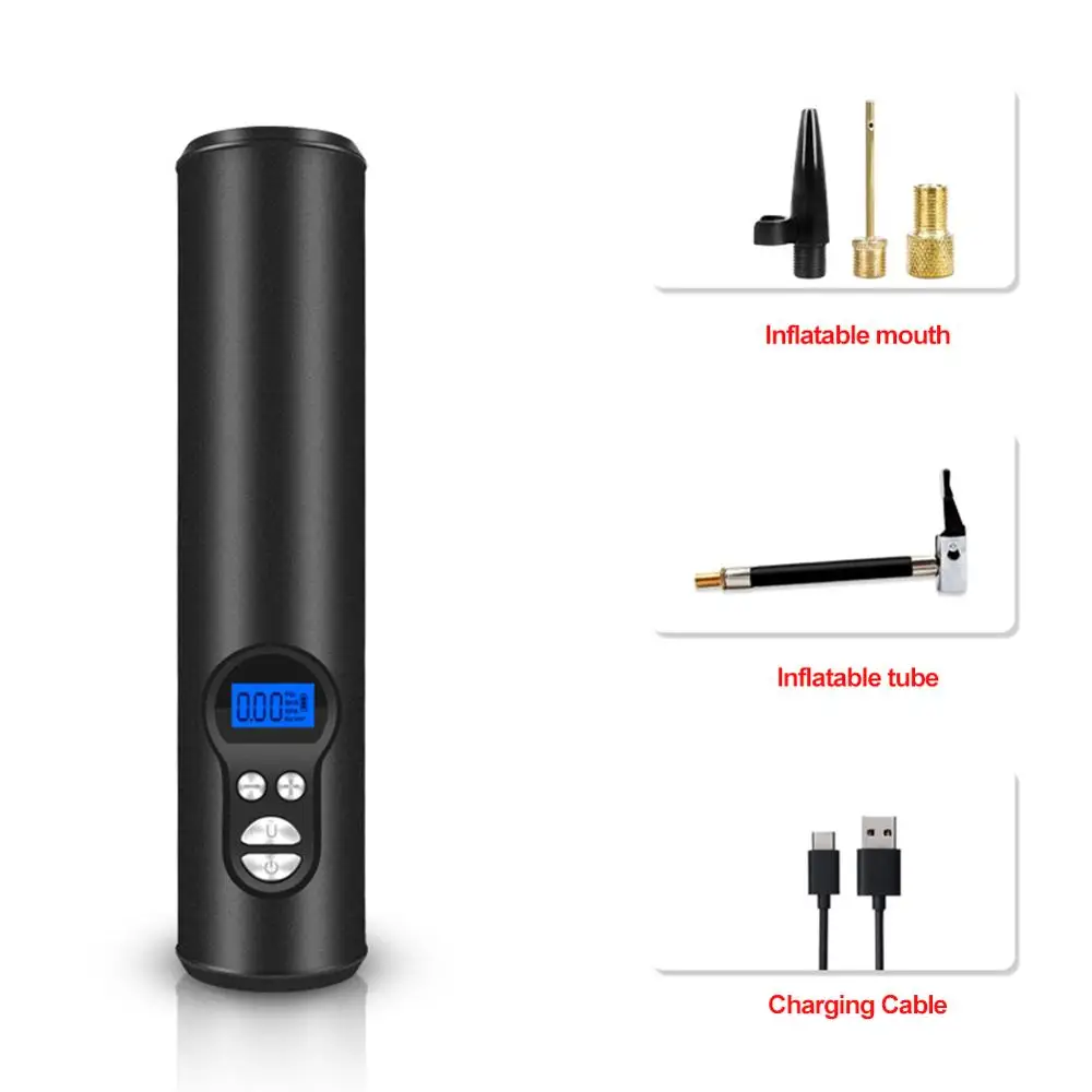 Barato Compresor De Aire Portátil Universal Para Coche, Mini Bomba Eléctrica Inflable Recargable Con Luz LED De Emergencia, 12V, 150PSI