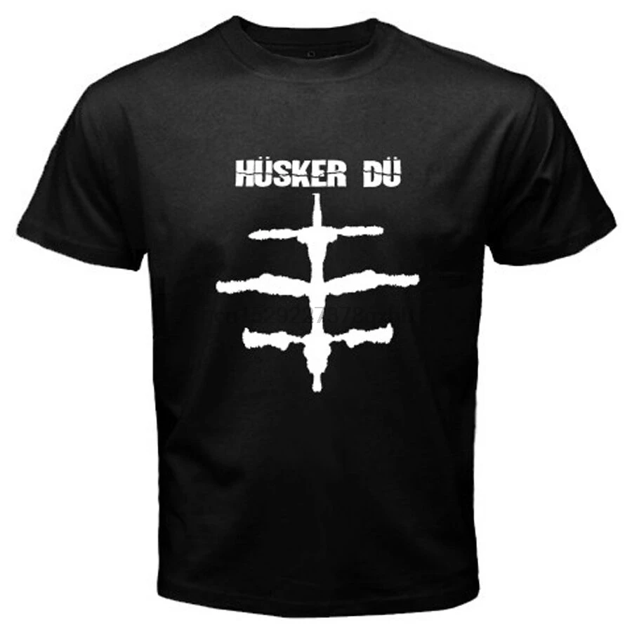 Новинка Мужская черная футболка HUSKER DU с логотипом в американском стиле панк-рок
