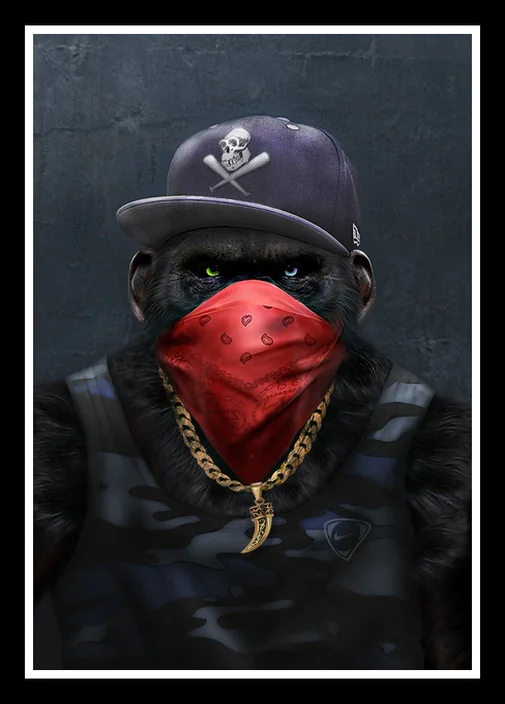 Отличные постеры и картины с изображением милой обезьяны JL граффити декор для