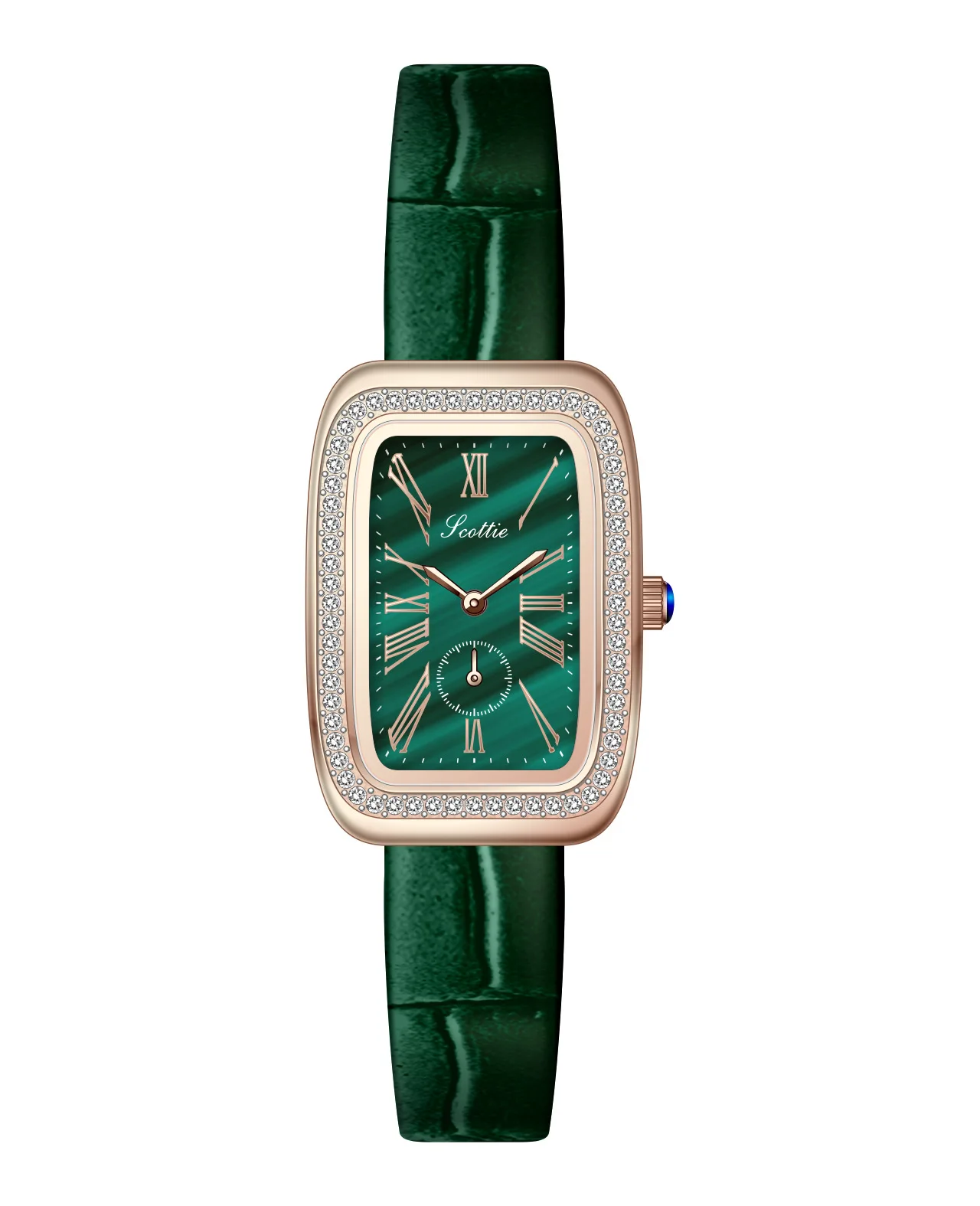 New Green Women Watches Rose Gold Luxury Watch Woman Quartz Waterproof Women's Wristwatch Ladies Girls Watches Gift Clock