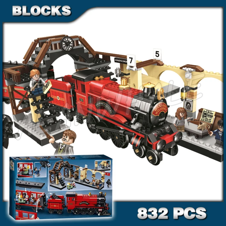 

832 шт., Волшебный мир волшебников, школьная экспресс-доставка, железнодорожная платформа, станция Харрис 11006, строительные блоки, игрушка, со...