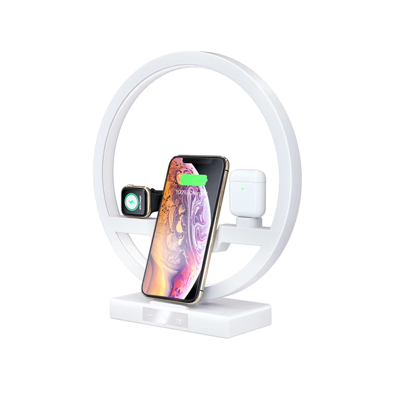Беспроводное зарядное устройство 4 в 1 быстрая зарядка для iPhone Xs Max X 11 Pro Smasung S9 Apple