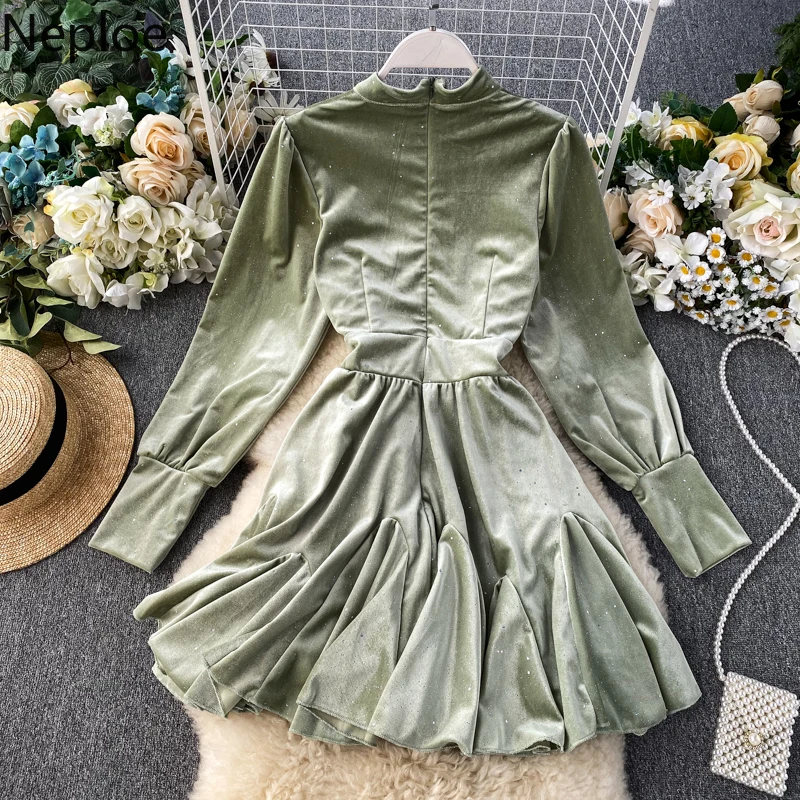 Neploe яркое шелковое платье в стиле ретро с высокой талией трапециевидной формы