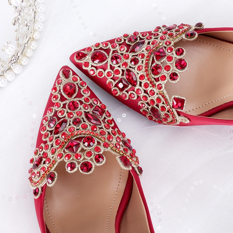 Свадебные туфли для женщин Новинка лета 2019 невесты принцессы с кристаллами