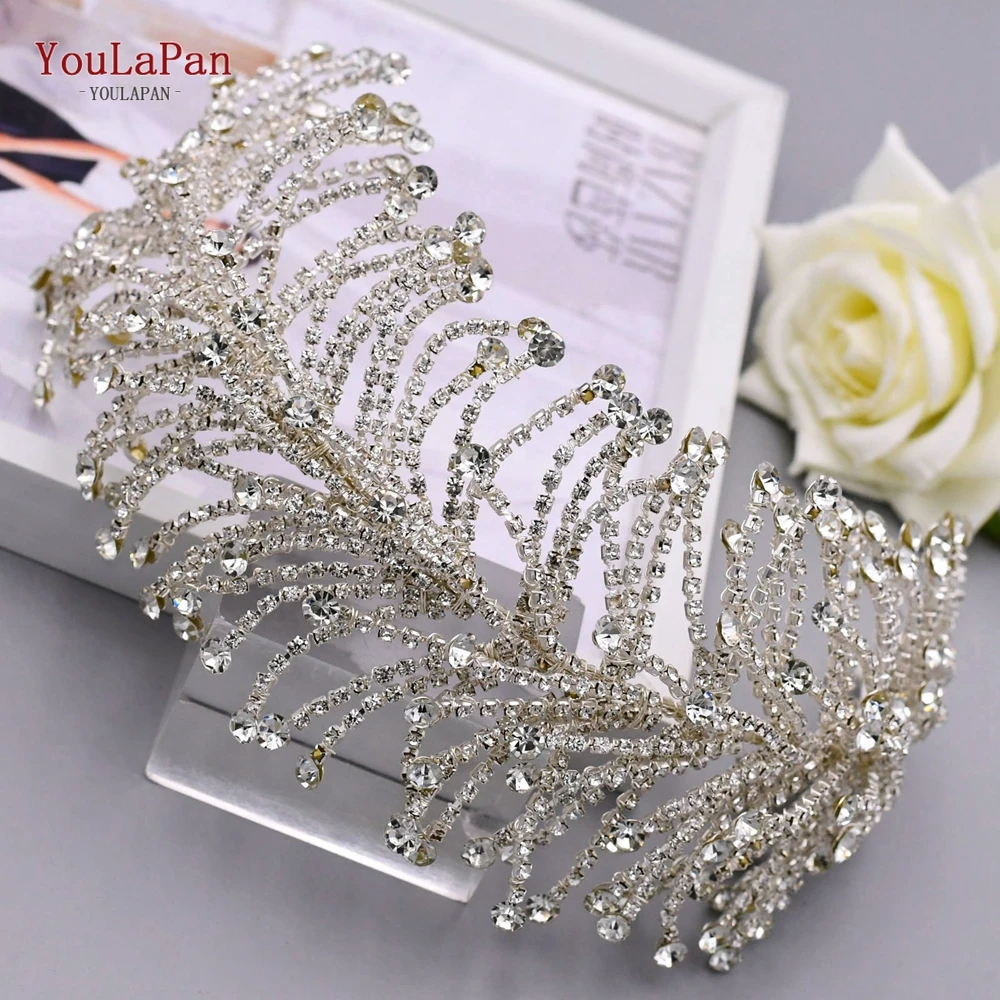 

YouLaPan HP378 Bridal Gold Headpiece Wedding Hair Accessories for Women Tiara Wedding Headband Fashion Designer Headbands