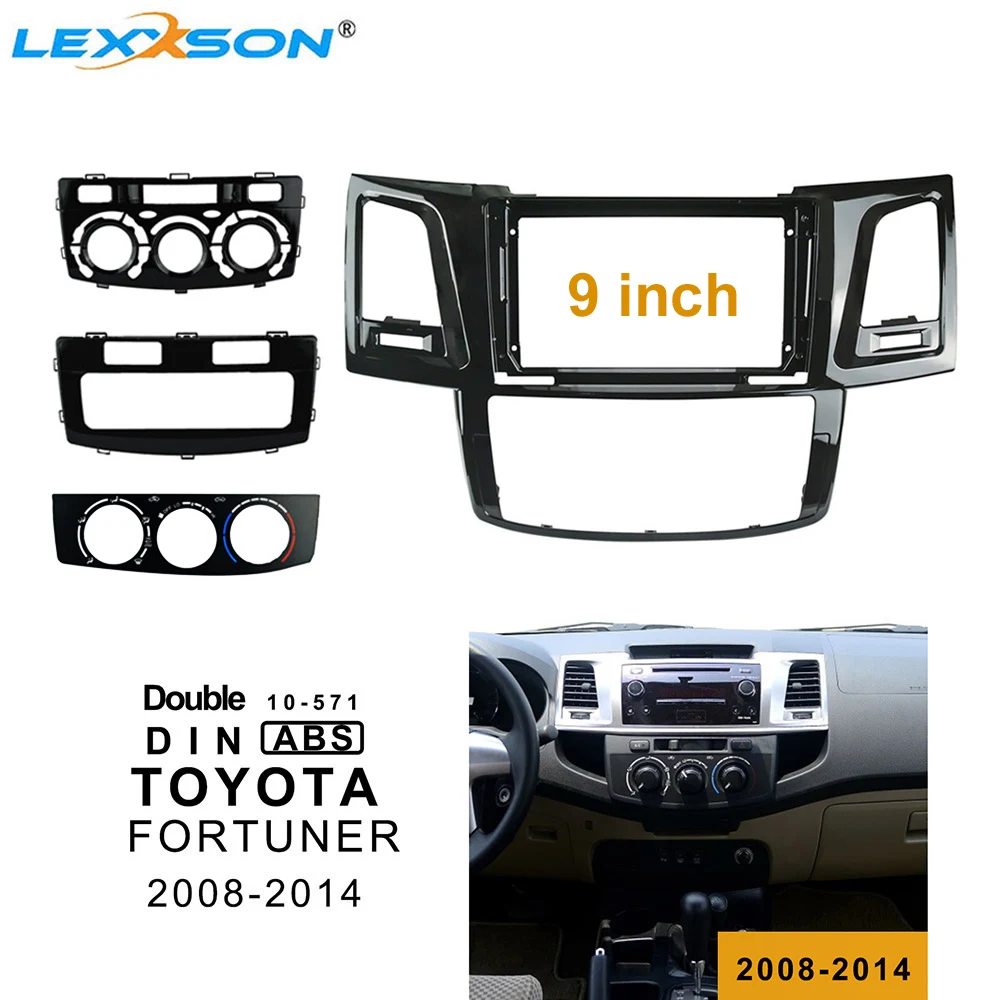 9 дюймовая Автомобильная панель для TOYOTA FORTUNER 2008 2014 отделка приборной панели