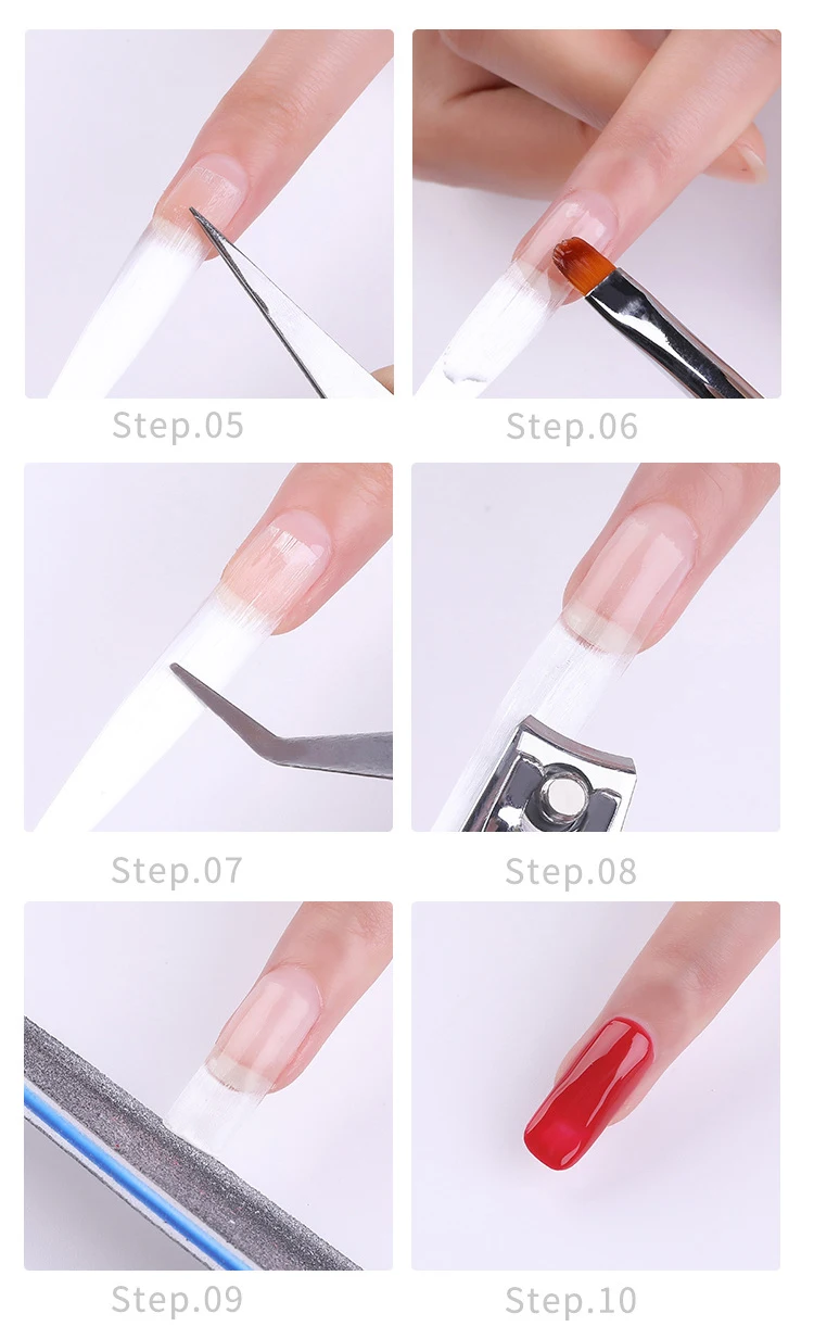 Нейл арта из стекловолокна для УФ цветной гель &quotсделай сам&quot с скребок