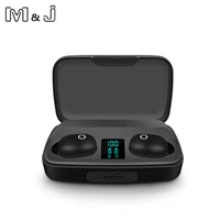 mj original tws bluetooth earphone v5 0 touch wireless earbuds 9d stereo sport headset handsfree led power display with mic