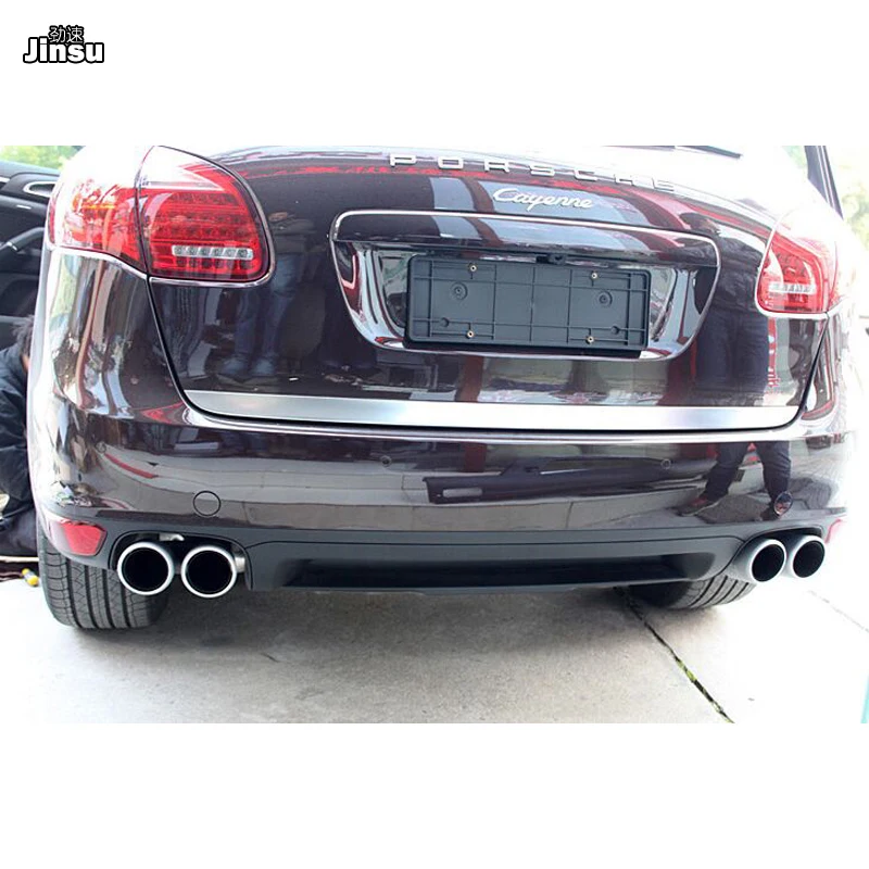 Матовые Серебристые наконечники выхлопной трубы глушителя для Porsche Cayenne 958 1 V6 V8 2011