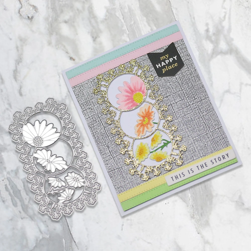 Новый цветок фон/приглашение Кружева Тиснение режущий пресс форма инструмент