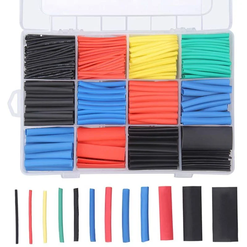 

750pcs/lot Assortment Electronic Wrap Wire Cable Insulated Polyolefin Heat Shrink Tube Ratio Tubing Insulation Shrinkable Tubes