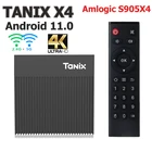 ТВ-приставка Tanix X4, Android 11, Amlogic S905X4, 2,4 ГГц, стандартная Wi-Fi, 100 м, BT, 3D приставка, Google Youtube, 4K, медиаплеер, 4 ГБ, 64 ГБ
