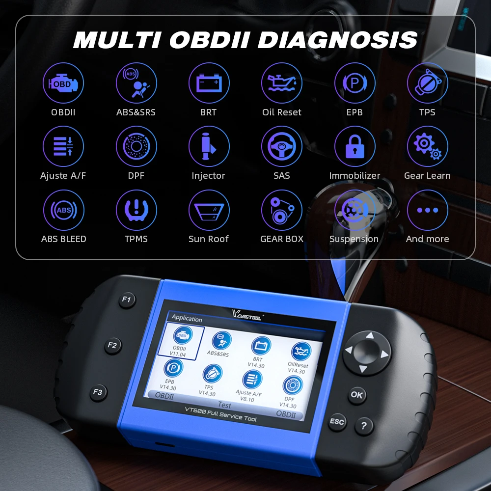 VDIAGTOOL VT600 OBD2 автомобильный инструмент Автомобильный сканер антиблокировочная