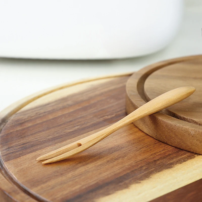 5 шт. одноразовые бамбуковые вилки для фруктов | Дом и сад